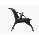 造型騎馬擺飾-黑金色 y15538立體雕塑.擺飾 立體擺飾系列-動物、人物系列